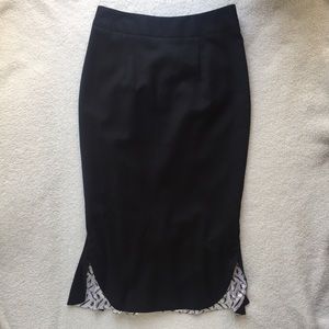 L.A.M.B Gwen Stefani Pencil Pleated Black Skirt